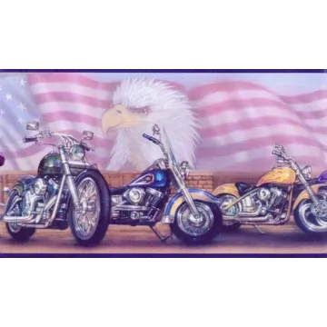 American Motorcycle Wallpaper Border