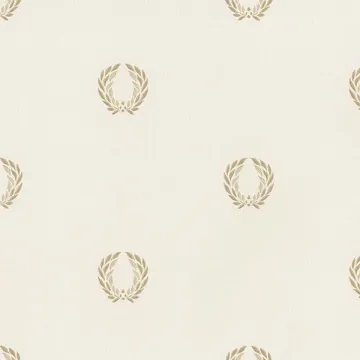 MD29411 In Register Laurel Leaf Wallpaper Cream, Beige, Metallic Gold Silk Impressions 2 Norwall Wallcovering