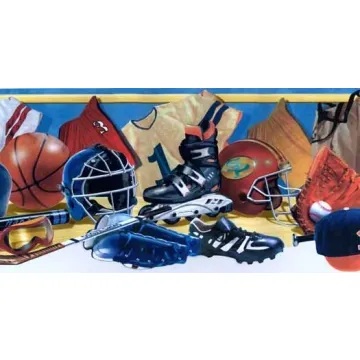 Multi Sport Wallpaper Border NK74841NB