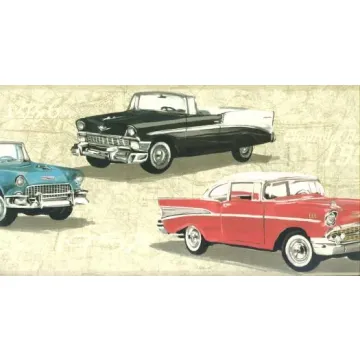 Beige Chevy Wall Border