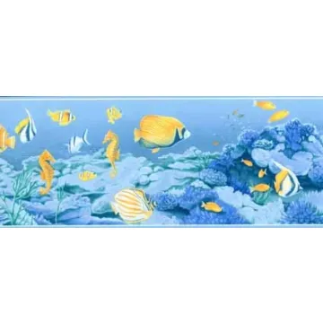 Blue Life Underwater Wallpaper Border OA72888