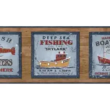 Fresh Lobsters Sold Here Wallpaper Border