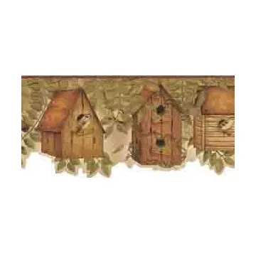 Country Kitchen Birdhouse Wallpaper Border