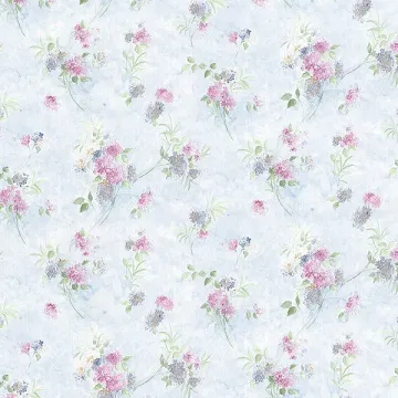 PP23716 Mini Spring Time Trail Wallpaper Blue, Pink, Purple Pretty Prints 4 Norwall Wallcovering