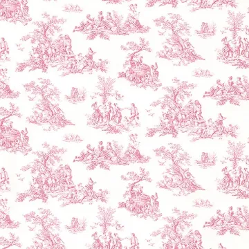 PP27801 Small Toile Wallpaper Pink Pretty Prints 4 Norwall Wallcovering