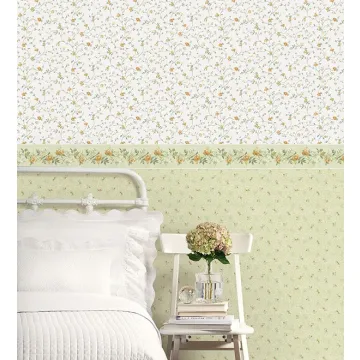 PP35514 Isabella Wallpaper Green, Yellow Pretty Prints 4 Norwall Wallcovering