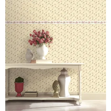 PR33808 Laura's Trail Wallpaper Yellow, Pink, Purple, Green Floral Prints 2 Norwall Wallcovering