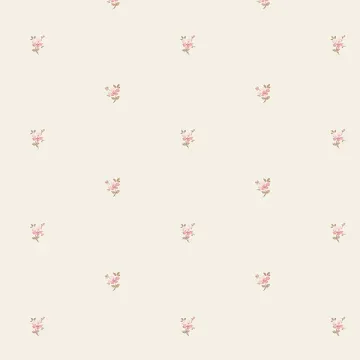 PR33844 Mini Daisy Wallpaper Beige, Red, Brown Floral Prints 2 Norwall Wallcovering