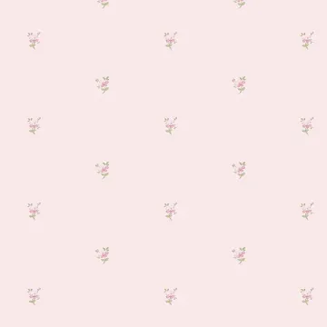 PR33848 Mini Daisy Wallpaper Light Pink, Green Floral Prints 2 Norwall Wallcovering