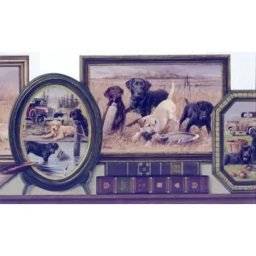 Hunting Labrador Wallpaper Border
