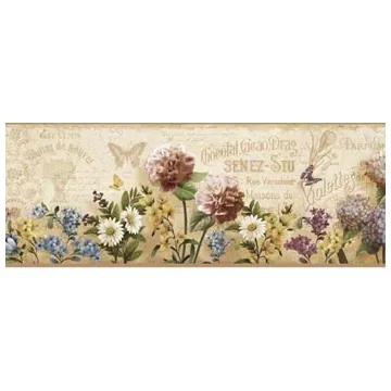 Ellyne Sand Postal Springtime Portrait Wallpaper Border Chesapeake PUR44521B