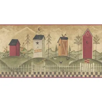 Karen Cruden Outhouse Wallpaper Border