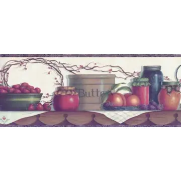Pitcher Kitchen Shelf Wallpaper Border