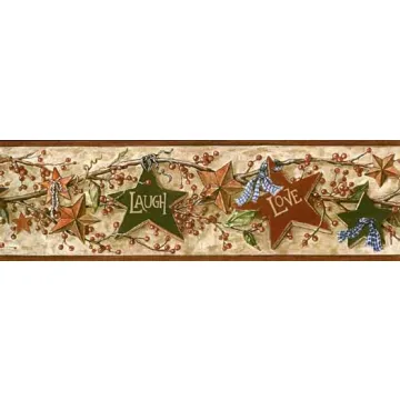 Pip Berry and Star Wallpaper Border