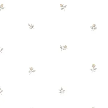 RG35717 Rose Buds Wallpaper Beige, Grey Garden 2 Norwall Wallcovering