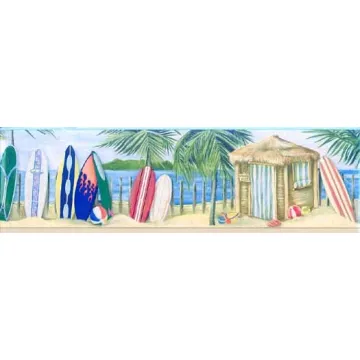 Surfs Up Self Adhesive Wallpaper Border