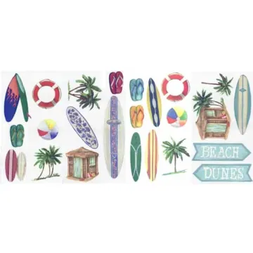 Surfs Up Peel and Stick Cutouts