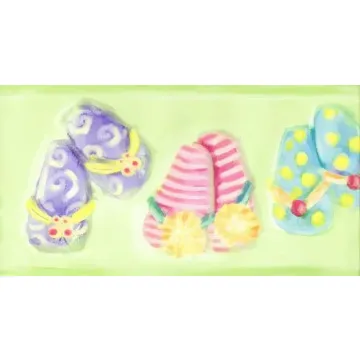 Girls Flip Flop Wallpaper Border