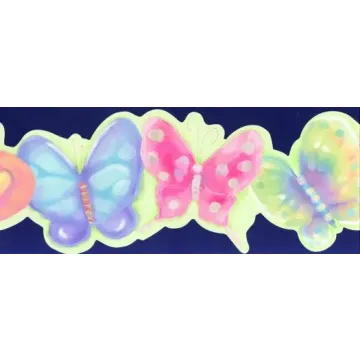 Girls Butterfly Wallpaper Border- 1 Roll Left