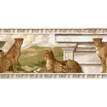 Tan Cheetahs Wallpaper Border