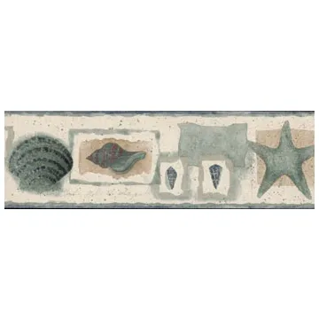 Light Reflective Seashell Wallpaper Border SA75780B