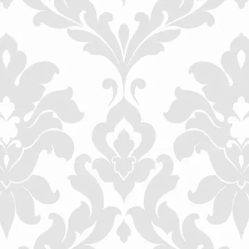 SD25713 Plaza Damask Wallpaper Grey, White Stripes & Damasks 3 Norwall Wallcovering