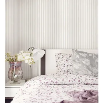 SD36127 3mm Stripe Wallpaper Grey, White Stripes & Damasks 3 Norwall Wallcovering