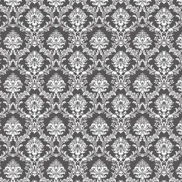 SD36135 Mini Damask Wallpaper Black Stripes & Damasks 3 Norwall Wallcovering