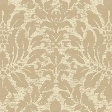 SD36142 Stitched Damask Wallpaper Cream, Metallic Gold Stripes & Damasks 3 Norwall Wallcovering
