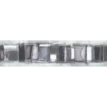 Gray Block Contemporary Wallpaper Border