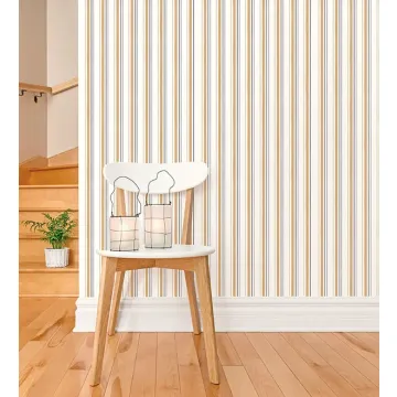 SH34505 Stripe Wallpaper Black, Beige Shades Norwall Wallcovering