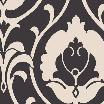 SH34515 Italian Damask Wallpaper Black, Taupe Shades Norwall Wallcovering