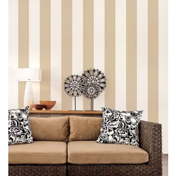 SH34543 5.25" Stripe Wallpaper Taupe Shades Norwall Wallcovering