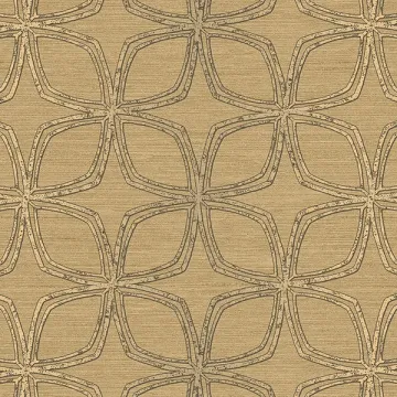 SH34553 Geo Wallpaper Black, Metallic Gold Shades Norwall Wallcovering