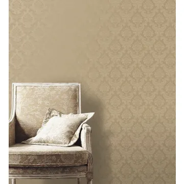 SK34755 Damask Emboss Wallpaper Metallic Gold Simply Silks 3 Norwall Wallcovering