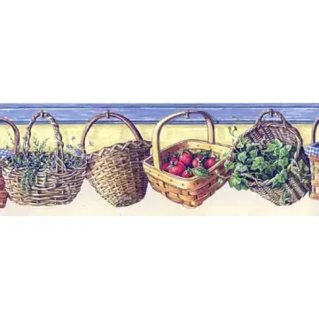 Basket Peg Board Wallpaper Border