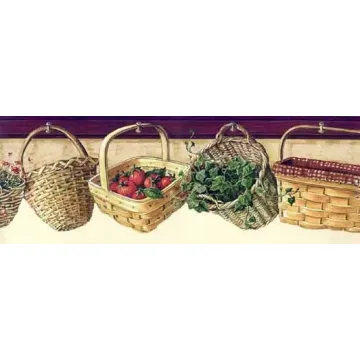 Burgundy Basket Pegboard Border
