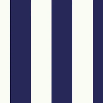 SY33924 2.5" Tent Stripe Wallpaper Navy, White Simply Stripes 2 Norwall Wallcovering