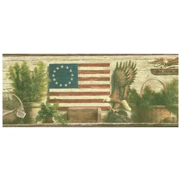 Star Spangled Banner Wallpaper Border TC48052