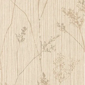 TE29371 Cow Parsley Wallpaper Cream, Beige, Grey Texture Style 2 Norwall Wallcovering