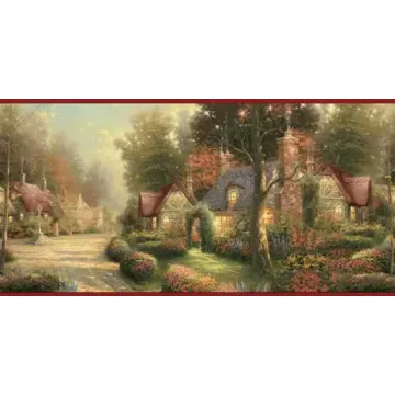 Kinkade Burgundy Cobblestone Border
