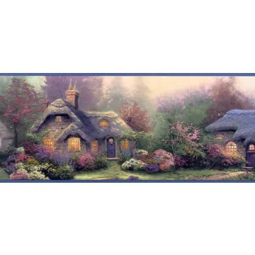 Thomas Kinkade Cottage Wall Paper Border