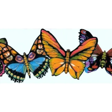 Primary Die Cut Butterfly Wallpaper Border