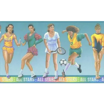 Women All Sport Wallpaper Border