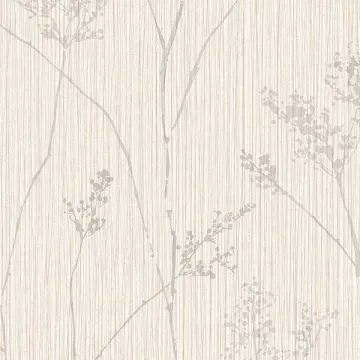 TX34808 Cow Parsley Wallpaper Grey, Cream Texture Style 2 Norwall Wallcovering