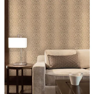 TX34823 Venetian Damask Wallpaper Grey, Brown Texture Style 2 Norwall Wallcovering