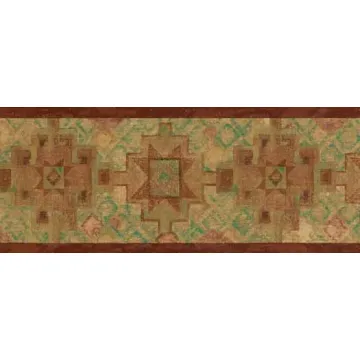 Burnt Southwestern Design Wallpaper Border