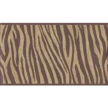 Chocolate Brown Textured Animal Print Border