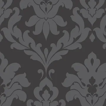 VG26227P Plaza Damask Wallpaper Black Shades Norwall Wallcovering