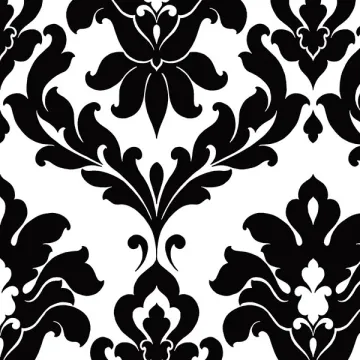 VG26230P Plaza Damask Wallpaper Black, White Shades Norwall Wallcovering